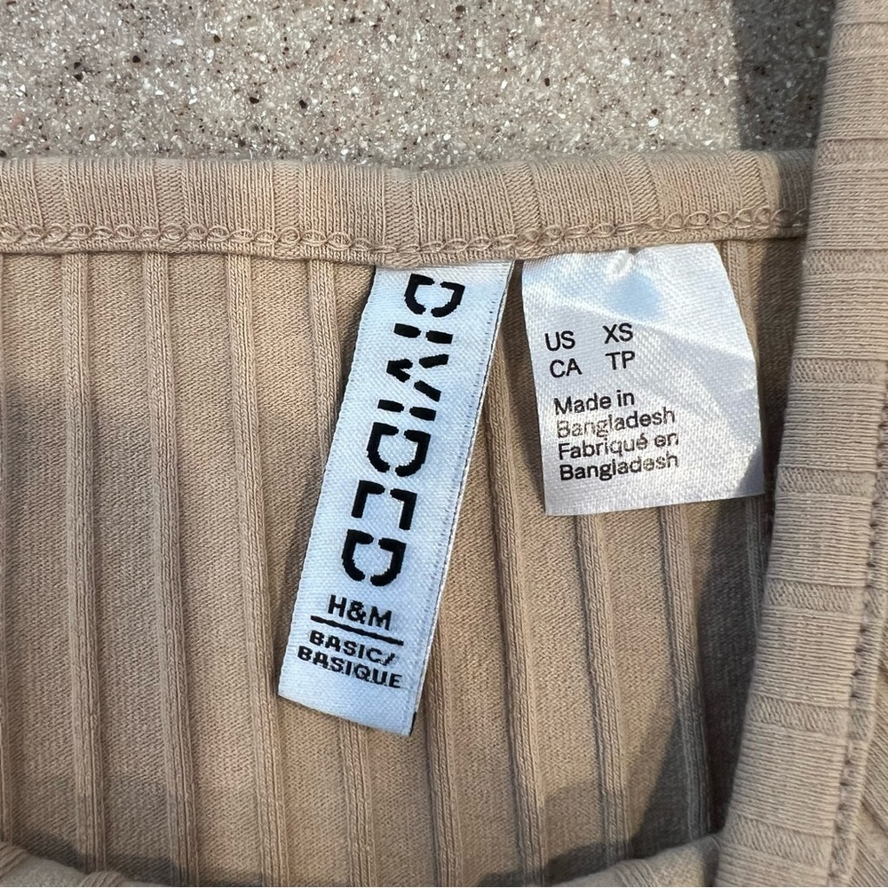 H&M Divided • Tan Ribbed Tank - Size X-Small - Picture 2 of 6